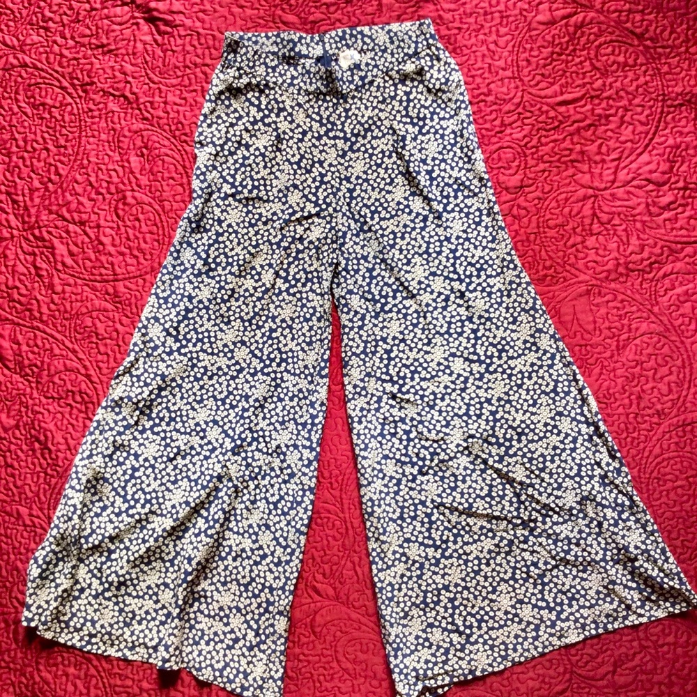 Anthro Edme & Esyllte silk palazzo pants